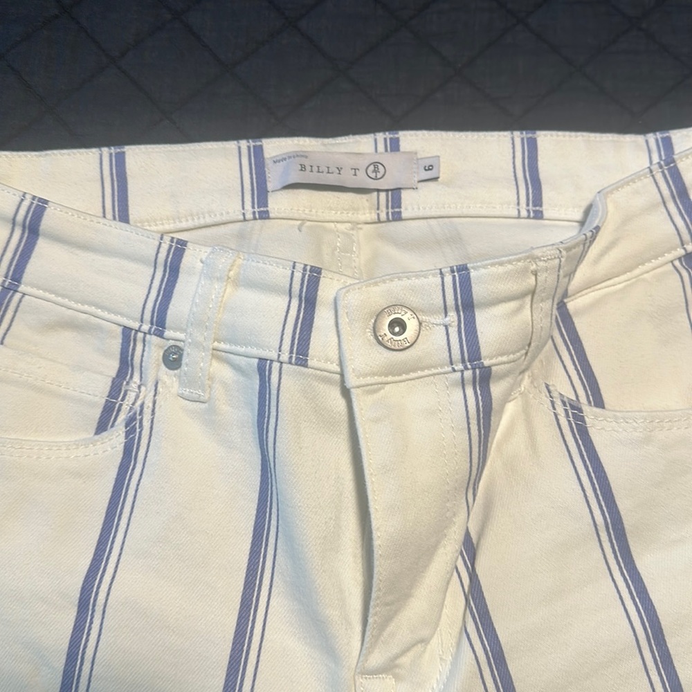 BILLY T | striped skinny jeans, size 6